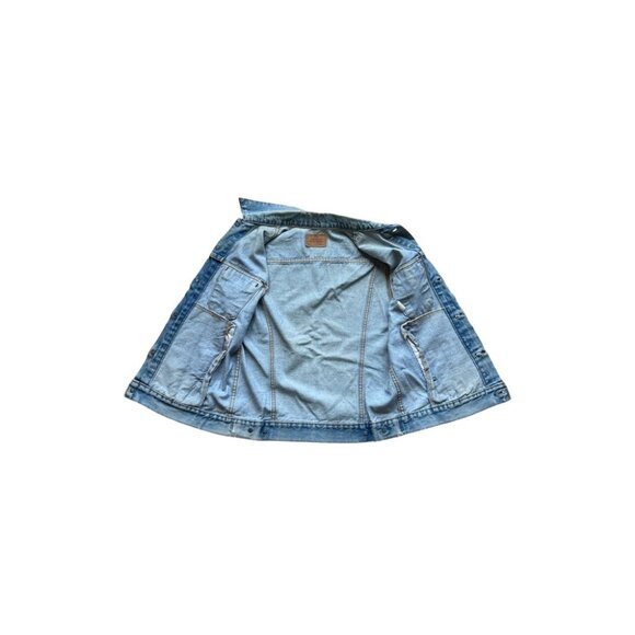 Levi’s Light Blue Denim Vest with Vintage Distressing and Classic Collar 42 L - Picture 8 of 9